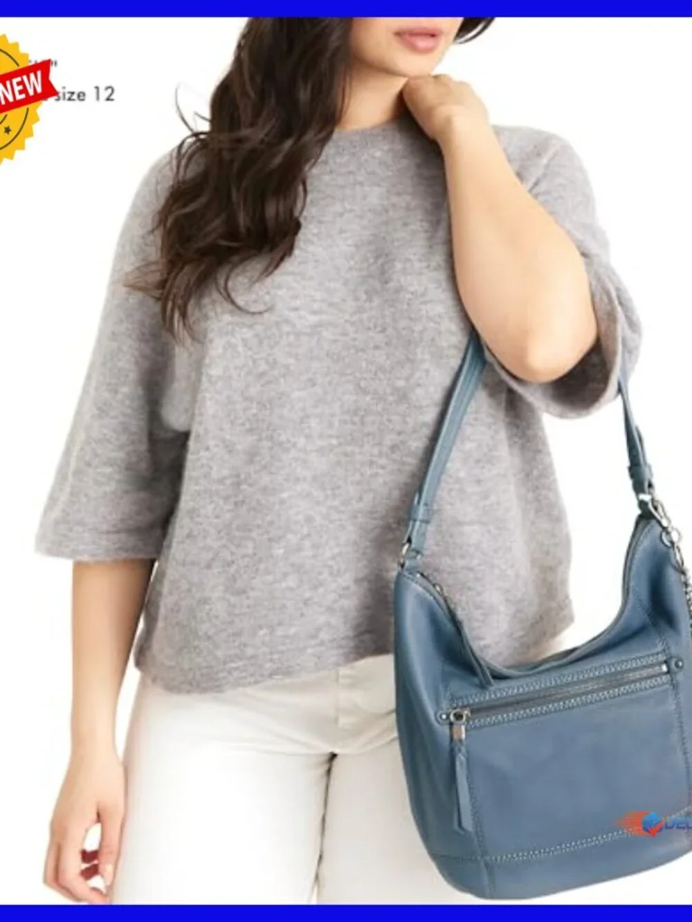 Large Leather Hobo Handbag with Zipper Pockets for Everyday Travel